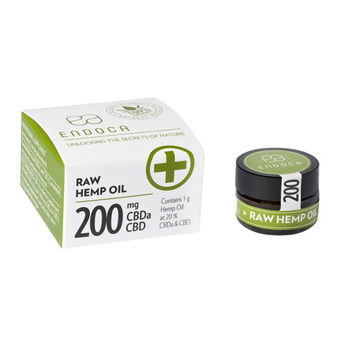 Endoca Hemp Oil Paste 1 Gram Raw CBD 200Mg