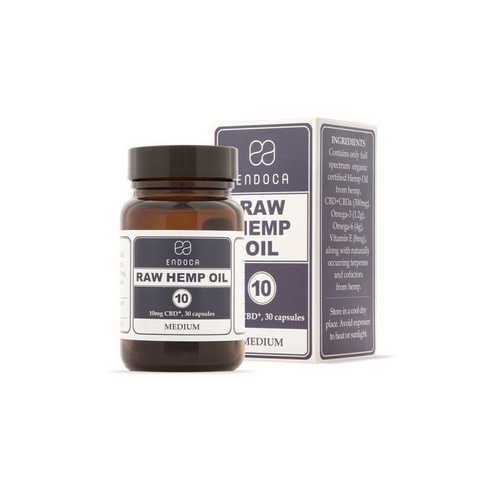 Endoca CBD Raw Hemp Oil Capsules 300mg CBD
